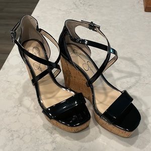 Jessica Simpson Stassi Platform Wedge Heel Light Pink Size 8
